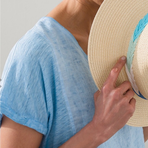 Chico's Linen High Low Seamed Tee - Picture 4 of 8